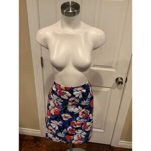 J.Crew Multicolor Floral Textured Pencil Skirt, Size 2